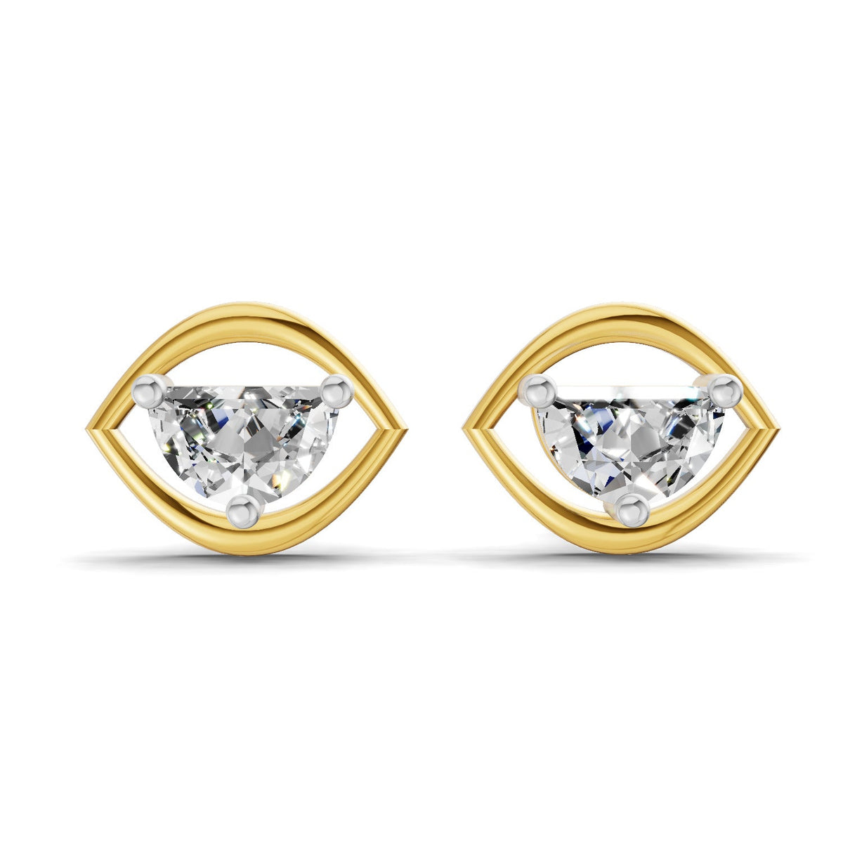 0.7 Carat Floral Earrings 14K