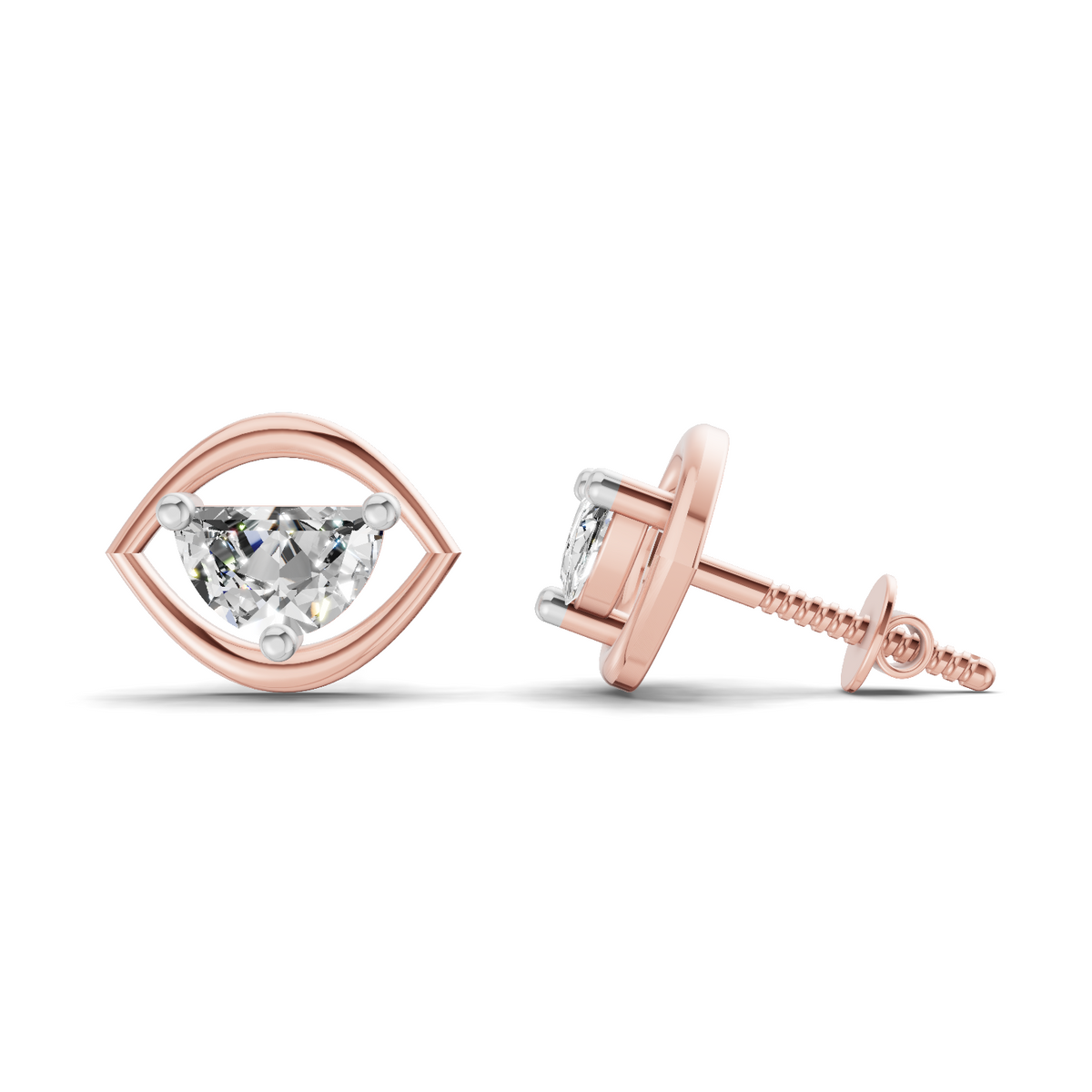 Glistening Diamond Stud Earrings