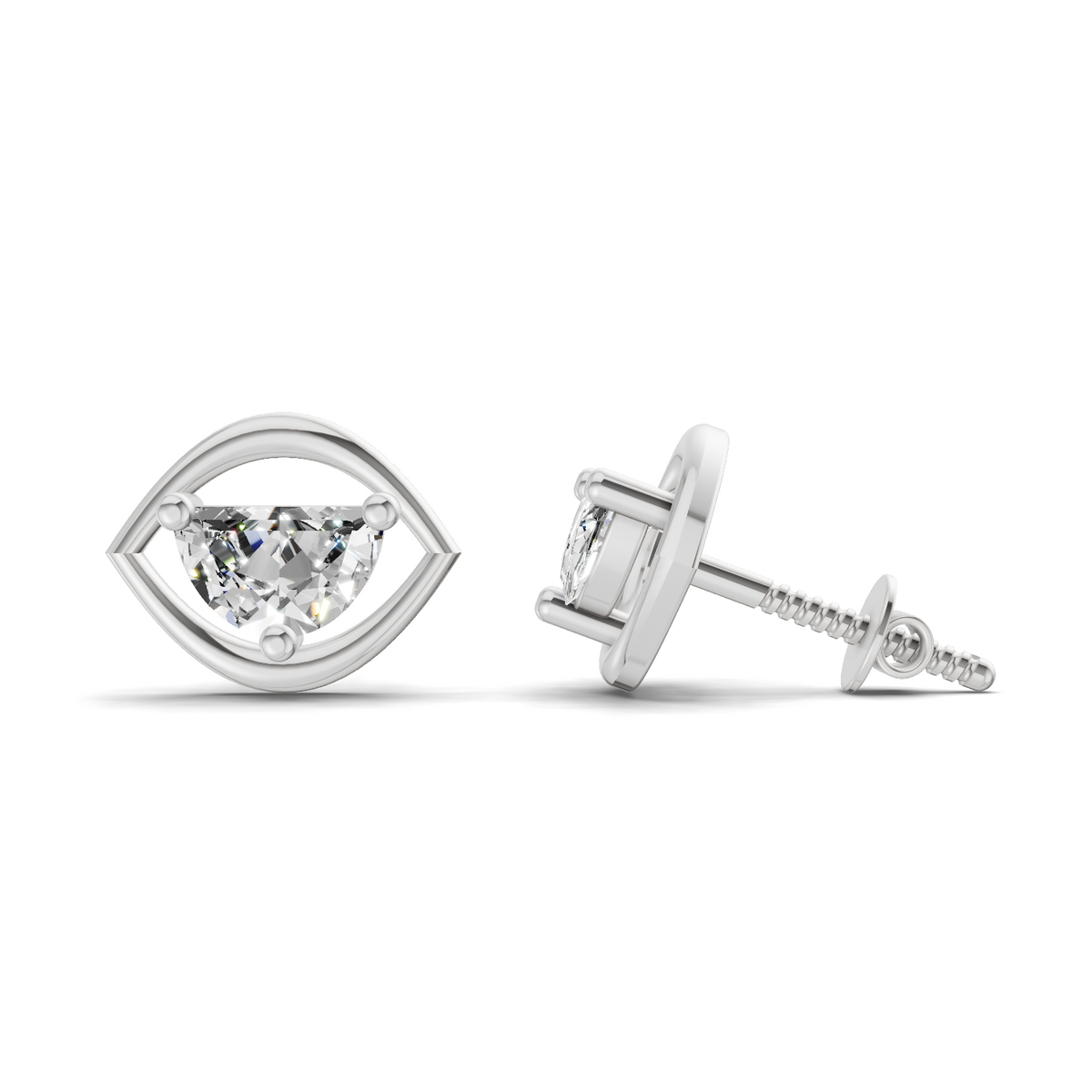 Glistening Diamond Stud Earrings