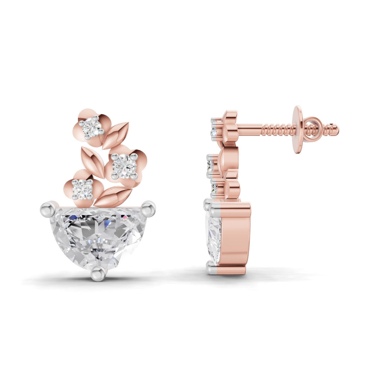 Dazzling Floral Diamond Earrings