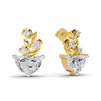 1.15 Carat Floral Trellis Earrings 14K