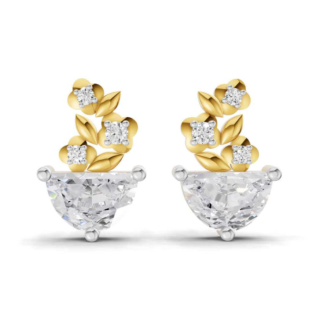 1.15 Carat Floral Trellis Earrings 14K
