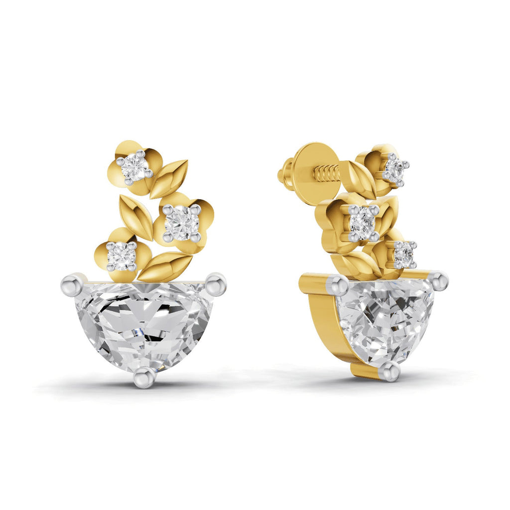 1.81 Carat Floral Trellis Earrings 14K