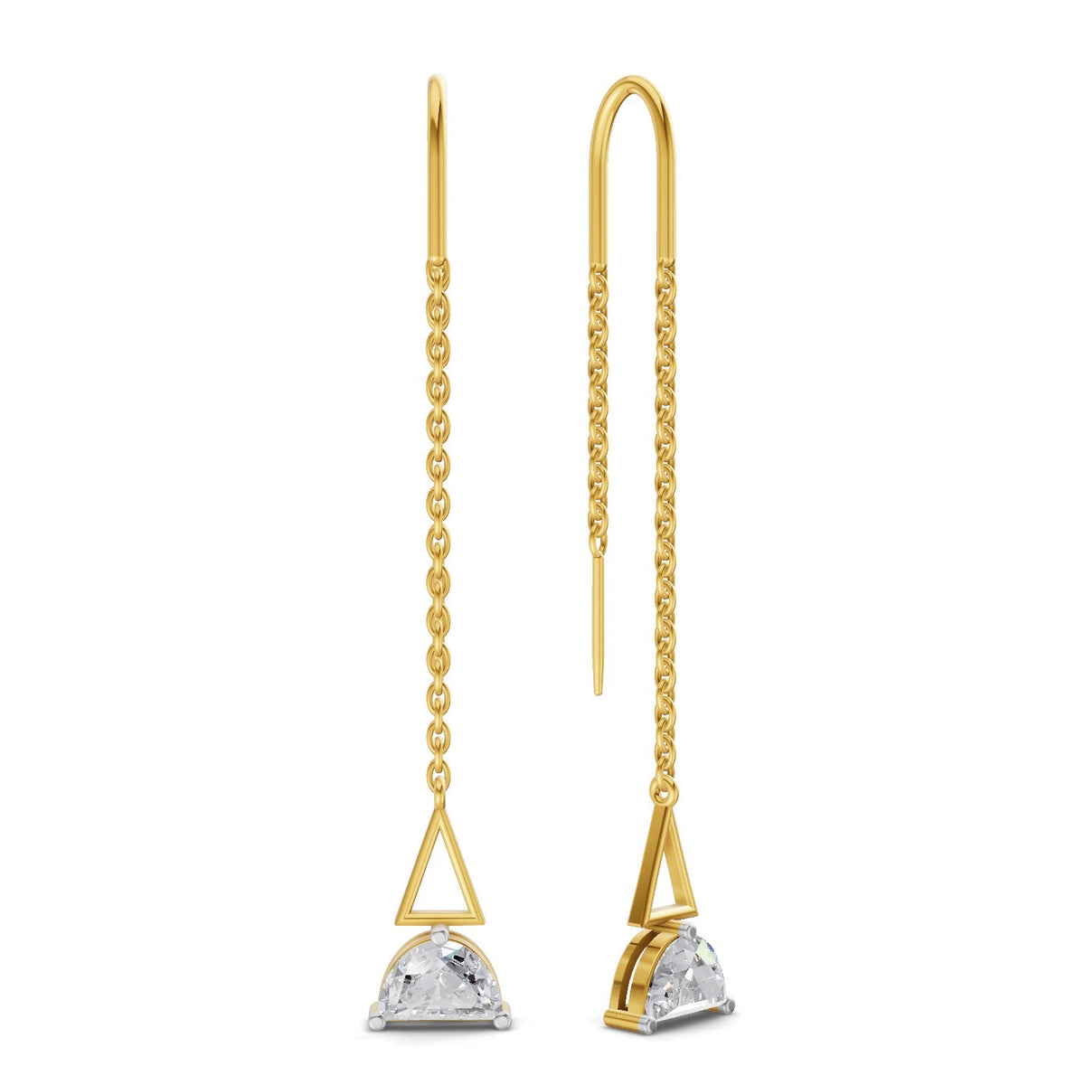 0.84 Carat Luna Threader Earrings 14K