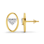 0.71 Carat Ethereal Oval Earrings 14K