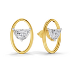 0.71 Carat Ethereal Oval Earrings 14K