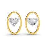 0.71 Carat Ethereal Oval Earrings 14K