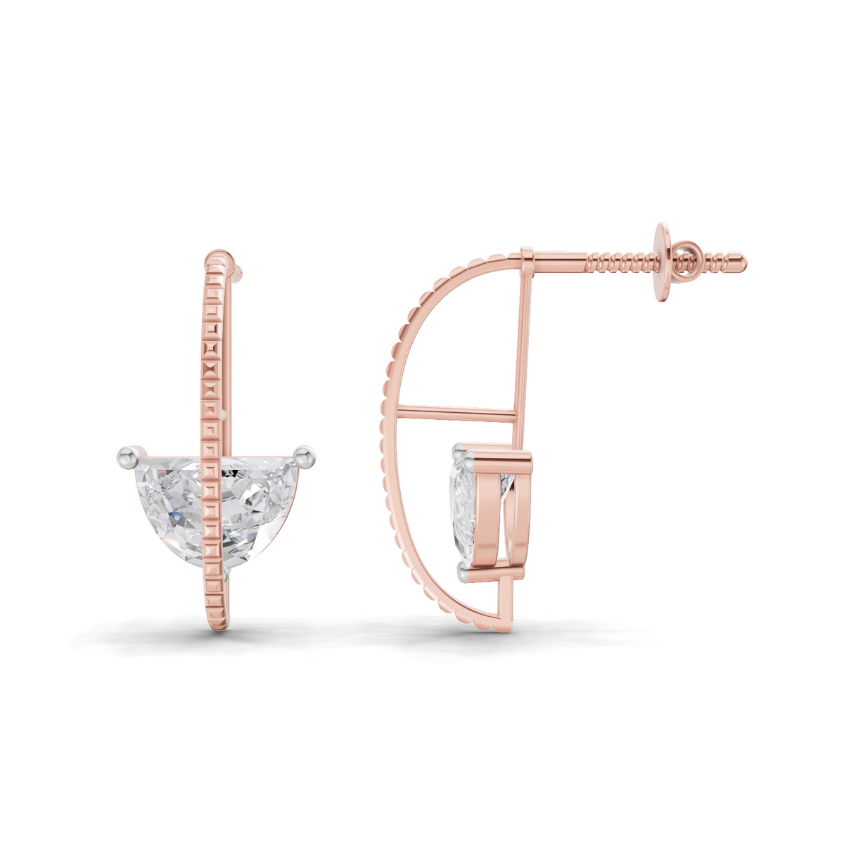 Captivating Moon Diamond Earrings