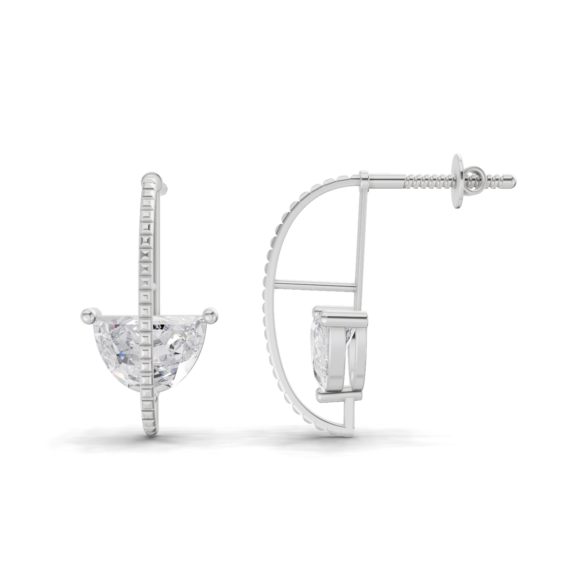 Captivating Moon Diamond Earrings