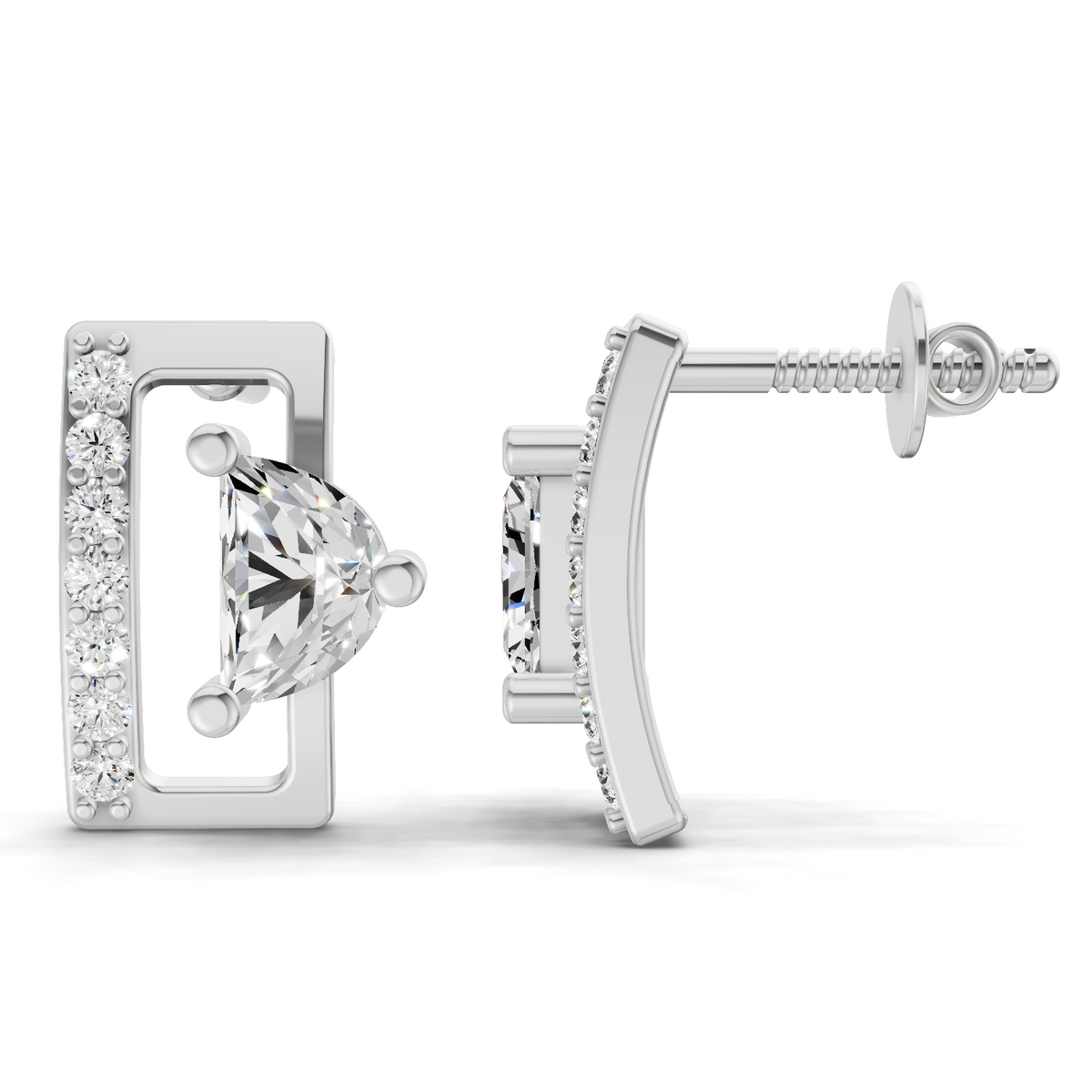 Timeless Modern Diamond Earrings