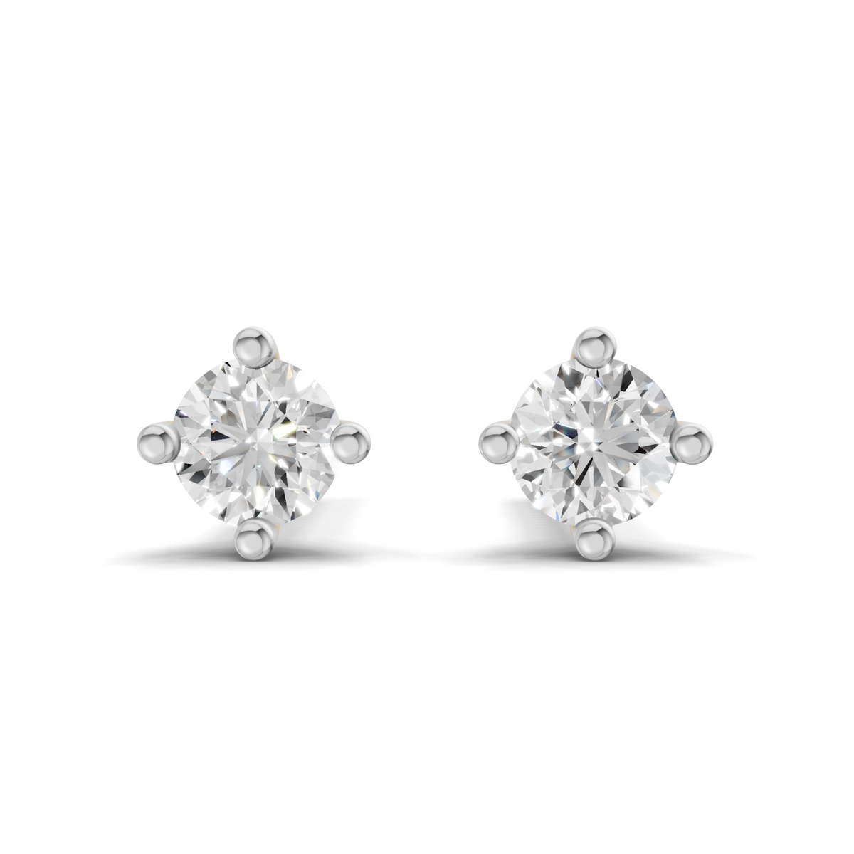 0.09 Carat 4-Prong Studs Earrings 14K