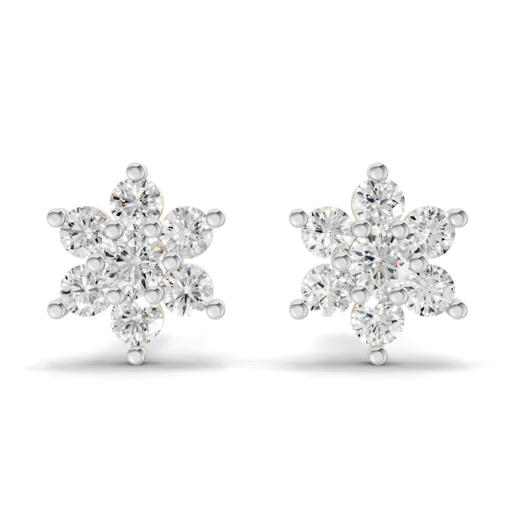 0.22 Carat Snowflake Diamond Studs Earring 14K
